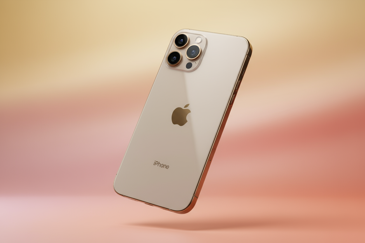 full iphone mobile backside - floating - with bg with this F5D990 colour gradient 